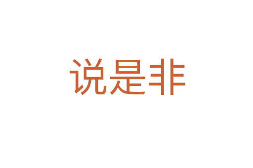 说是非