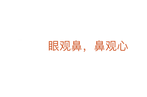 眼观鼻,鼻观心