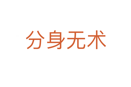 分身无术