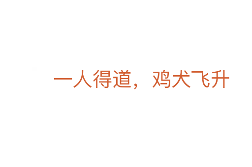 一人得道,鸡犬飞升
