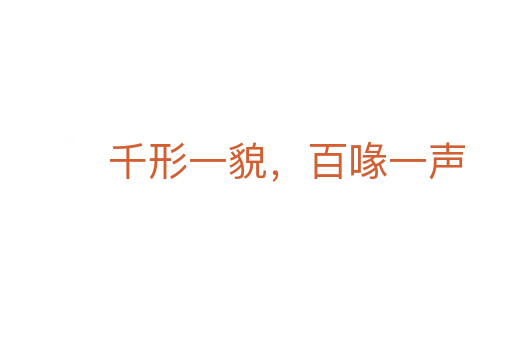 千形一貌,百喙一声