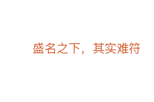 盛名之下,其实难符