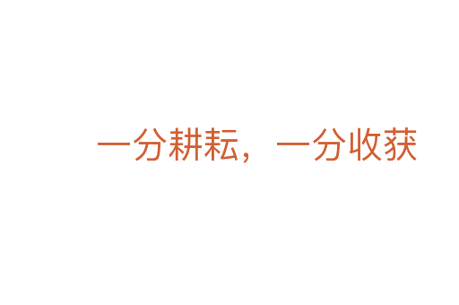 一分耕耘,一分收获