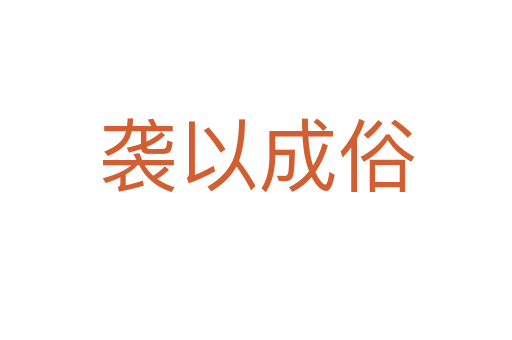 袭以成俗
