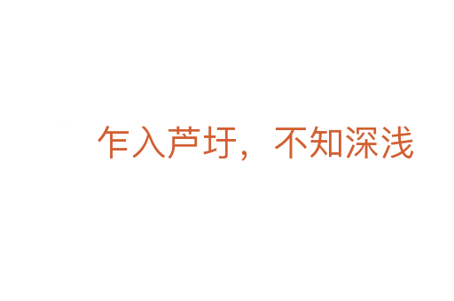 乍入芦圩,不知深浅